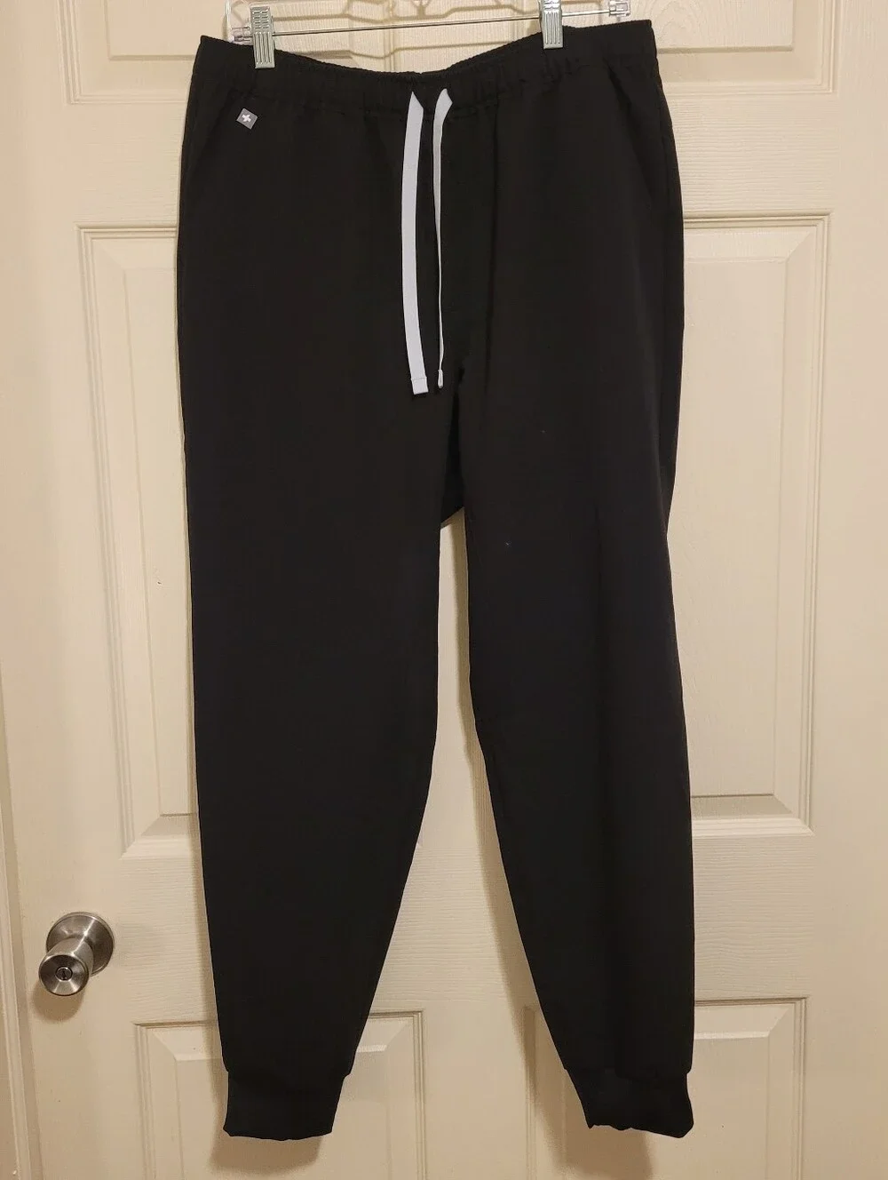 Unisex Figs Scrub Jogger Pants Large Black Drawstring